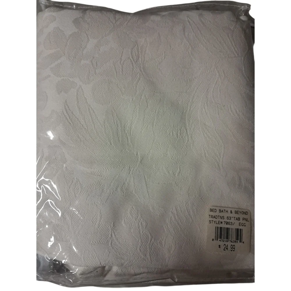 Eggshell Tab‎ Top Drapery Panel Only One 50x63 Style Number 7063